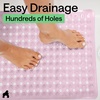 image:imageGORILLA GRIP Bath Tub Shower Mat Bathtub Floor Liner 35x16 ClearLight Pink Translucent