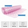 image:imageGORILLA GRIP Bath Tub Shower Mat Bathtub Floor Liner 35x16 ClearLight Pink Translucent
