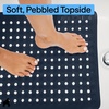 image:imageGORILLA GRIP Bath Tub Shower Mat Bathtub Floor Liner 35x16 ClearNavy Opaque