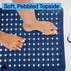image:imageGORILLA GRIP Bath Tub Shower Mat Bathtub Floor Liner 35x16 ClearNavy Translucent