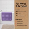 image:imageGORILLA GRIP Bath Tub Shower Mat Bathtub Floor Liner 35x16 ClearPurple Opaque