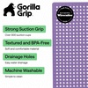 image:imageGORILLA GRIP Bath Tub Shower Mat Bathtub Floor Liner 35x16 ClearPurple Opaque