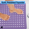 image:imageGORILLA GRIP Bath Tub Shower Mat Bathtub Floor Liner 35x16 ClearPurple Opaque