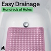 image:imageGORILLA GRIP Bath Tub Shower Mat Bathtub Floor Liner 35x16 ClearPurple Translucent
