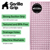 image:imageGORILLA GRIP Bath Tub Shower Mat Bathtub Floor Liner 35x16 ClearPurple Translucent