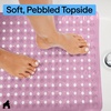 image:imageGORILLA GRIP Bath Tub Shower Mat Bathtub Floor Liner 35x16 ClearPurple Translucent