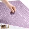 image:imageGORILLA GRIP Bath Tub Shower Mat Bathtub Floor Liner 35x16 ClearPurple Translucent