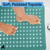 image:imageGORILLA GRIP Bath Tub Shower Mat Bathtub Floor Liner 35x16 ClearTurquoise Opaque
