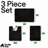 image:imageGORILLA GRIP Bathroom Area Rug Sets 2 Piece Soft Chenille 30x20 GreyBlack