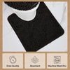 image:imageGORILLA GRIP Bathroom Area Rug Sets 2 Piece Soft Chenille 30x20 GreyBlack