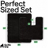 image:imageGORILLA GRIP Bathroom Area Rug Sets 2 Piece Soft Chenille 30x20 GreyBlack