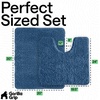 image:imageGORILLA GRIP Bathroom Area Rug Sets 2 Piece Soft Chenille 30x20 GreyBlue