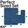 image:imageGORILLA GRIP Bathroom Area Rug Sets 2 Piece Soft Chenille 30x20 GreyBlue