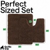 image:imageGORILLA GRIP Bathroom Area Rug Sets 2 Piece Soft Chenille 30x20 GreyBrown