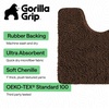 image:imageGORILLA GRIP Bathroom Area Rug Sets 2 Piece Soft Chenille 30x20 GreyBrown