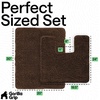 image:imageGORILLA GRIP Bathroom Area Rug Sets 2 Piece Soft Chenille 30x20 GreyBrown