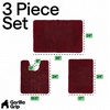 image:imageGORILLA GRIP Bathroom Area Rug Sets 2 Piece Soft Chenille 30x20 GreyBurgundy