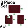 image:imageGORILLA GRIP Bathroom Area Rug Sets 2 Piece Soft Chenille 30x20 GreyBurgundy