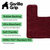 image:imageGORILLA GRIP Bathroom Area Rug Sets 2 Piece Soft Chenille 30x20 GreyBurgundy