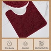 image:imageGORILLA GRIP Bathroom Area Rug Sets 2 Piece Soft Chenille 30x20 GreyBurgundy