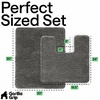 image:imageGORILLA GRIP Bathroom Area Rug Sets 2 Piece Soft Chenille 30x20 GreyCharcoal