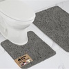 image:imageGORILLA GRIP Bathroom Area Rug Sets 2 Piece Soft Chenille 30x20 GreyCharcoal