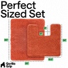 image:imageGORILLA GRIP Bathroom Area Rug Sets 2 Piece Soft Chenille 30x20 GreyCoral