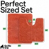 image:imageGORILLA GRIP Bathroom Area Rug Sets 2 Piece Soft Chenille 30x20 GreyCoral