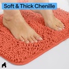 image:imageGORILLA GRIP Bathroom Area Rug Sets 2 Piece Soft Chenille 30x20 GreyCoral