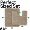 image:imageGORILLA GRIP Bathroom Area Rug Sets 2 Piece Soft Chenille 30x20 GreyGray Beige