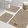 image:imageGORILLA GRIP Bathroom Area Rug Sets 2 Piece Soft Chenille 30x20 GreyGray Beige