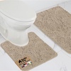 image:imageGORILLA GRIP Bathroom Area Rug Sets 2 Piece Soft Chenille 30x20 GreyGray Beige