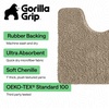 image:imageGORILLA GRIP Bathroom Area Rug Sets 2 Piece Soft Chenille 30x20 GreyGray Beige