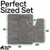 image:imageGORILLA GRIP Bathroom Area Rug Sets 2 Piece Soft Chenille 30x20 GreyGrey