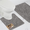 image:imageGORILLA GRIP Bathroom Area Rug Sets 2 Piece Soft Chenille 30x20 GreyGrey
