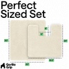 image:imageGORILLA GRIP Bathroom Area Rug Sets 2 Piece Soft Chenille 30x20 GreyIvory