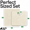 image:imageGORILLA GRIP Bathroom Area Rug Sets 2 Piece Soft Chenille 30x20 GreyIvory