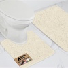 image:imageGORILLA GRIP Bathroom Area Rug Sets 2 Piece Soft Chenille 30x20 GreyIvory