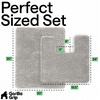 image:imageGORILLA GRIP Bathroom Area Rug Sets 2 Piece Soft Chenille 30x20 GreyLight Gray