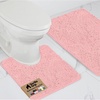 image:imageGORILLA GRIP Bathroom Area Rug Sets 2 Piece Soft Chenille 30x20 GreyLight Pink