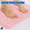 image:imageGORILLA GRIP Bathroom Area Rug Sets 2 Piece Soft Chenille 30x20 GreyLight Pink
