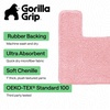 image:imageGORILLA GRIP Bathroom Area Rug Sets 2 Piece Soft Chenille 30x20 GreyLight Pink