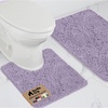 image:imageGORILLA GRIP Bathroom Area Rug Sets 2 Piece Soft Chenille 30x20 GreyLight Purple