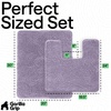 image:imageGORILLA GRIP Bathroom Area Rug Sets 2 Piece Soft Chenille 30x20 GreyLight Purple