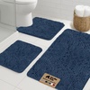 image:imageGORILLA GRIP Bathroom Area Rug Sets 2 Piece Soft Chenille 30x20 GreyNavy