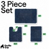 image:imageGORILLA GRIP Bathroom Area Rug Sets 2 Piece Soft Chenille 30x20 GreyNavy