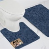 image:imageGORILLA GRIP Bathroom Area Rug Sets 2 Piece Soft Chenille 30x20 GreyNavy