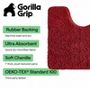 image:imageGORILLA GRIP Bathroom Area Rug Sets 2 Piece Soft Chenille 30x20 GreyRed