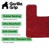 image:imageGORILLA GRIP Bathroom Area Rug Sets 2 Piece Soft Chenille 30x20 GreyRed