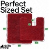 image:imageGORILLA GRIP Bathroom Area Rug Sets 2 Piece Soft Chenille 30x20 GreyRed